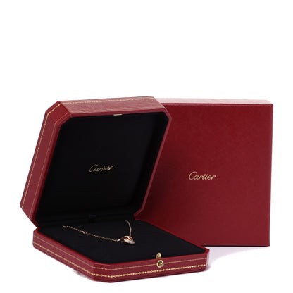 Cartier 18K Pink Gold Diamond Interlocking LOVE Necklace 6 of 6
