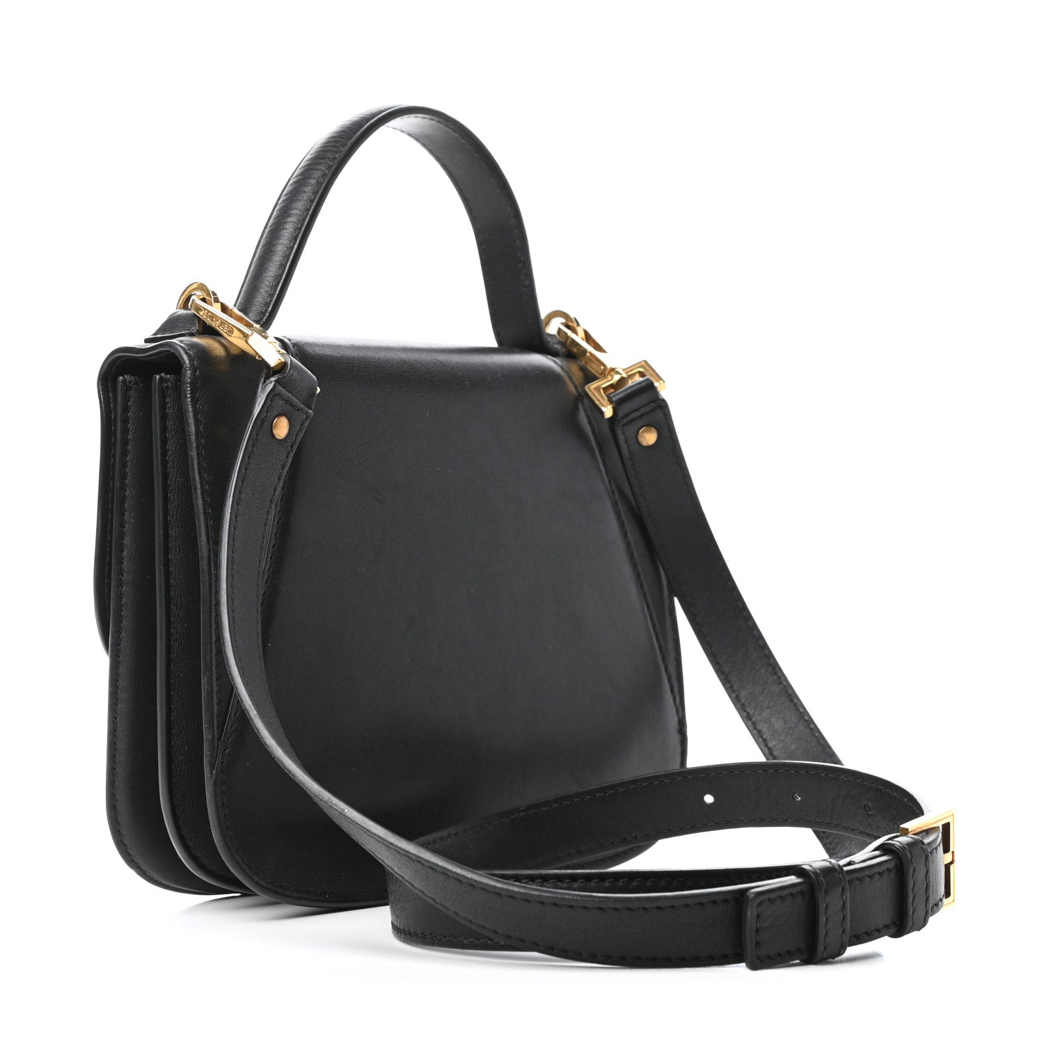 Versace Vitello Barocco Virtus Small Top Handle Shoulder Bag Black 4 of 10