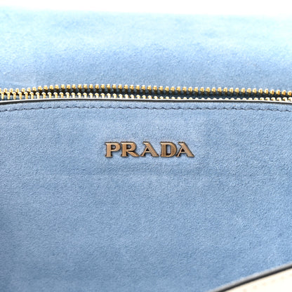 Prada Glace Calfskin Large Soft Cahier Bag White 6 of 15