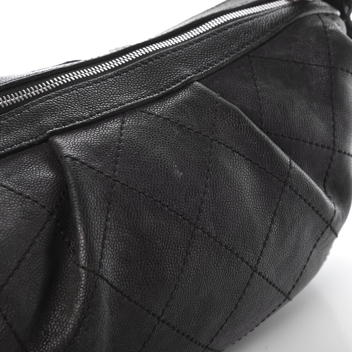 Caviar Stitched Outdoor Ligne Hobo Black