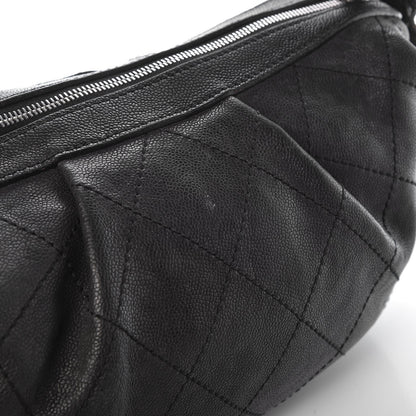 Chanel Caviar Stitched Outdoor Ligne Hobo Black 11 of 15