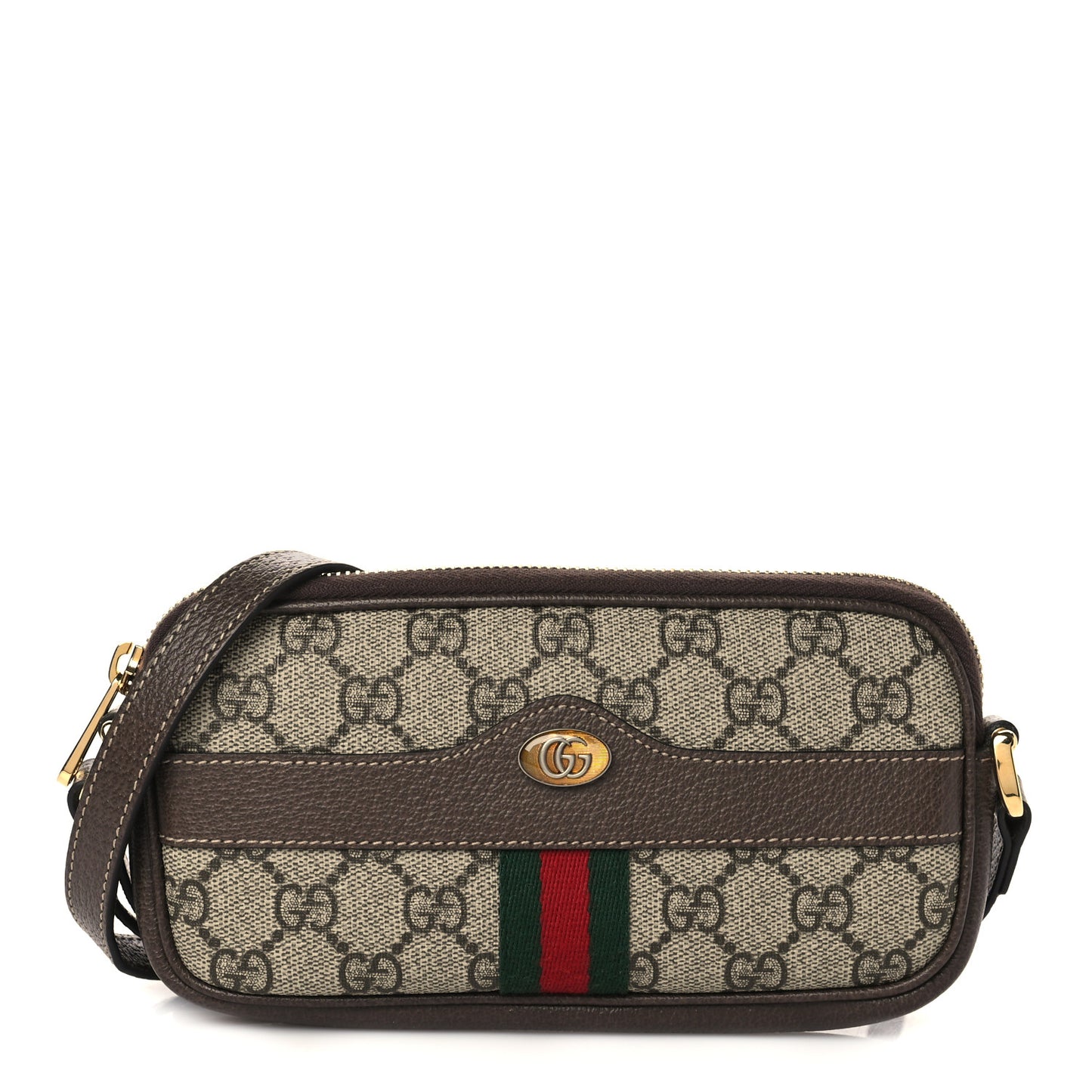 GG Supreme Monogram Web Mini Ophidia GG Bag Brown