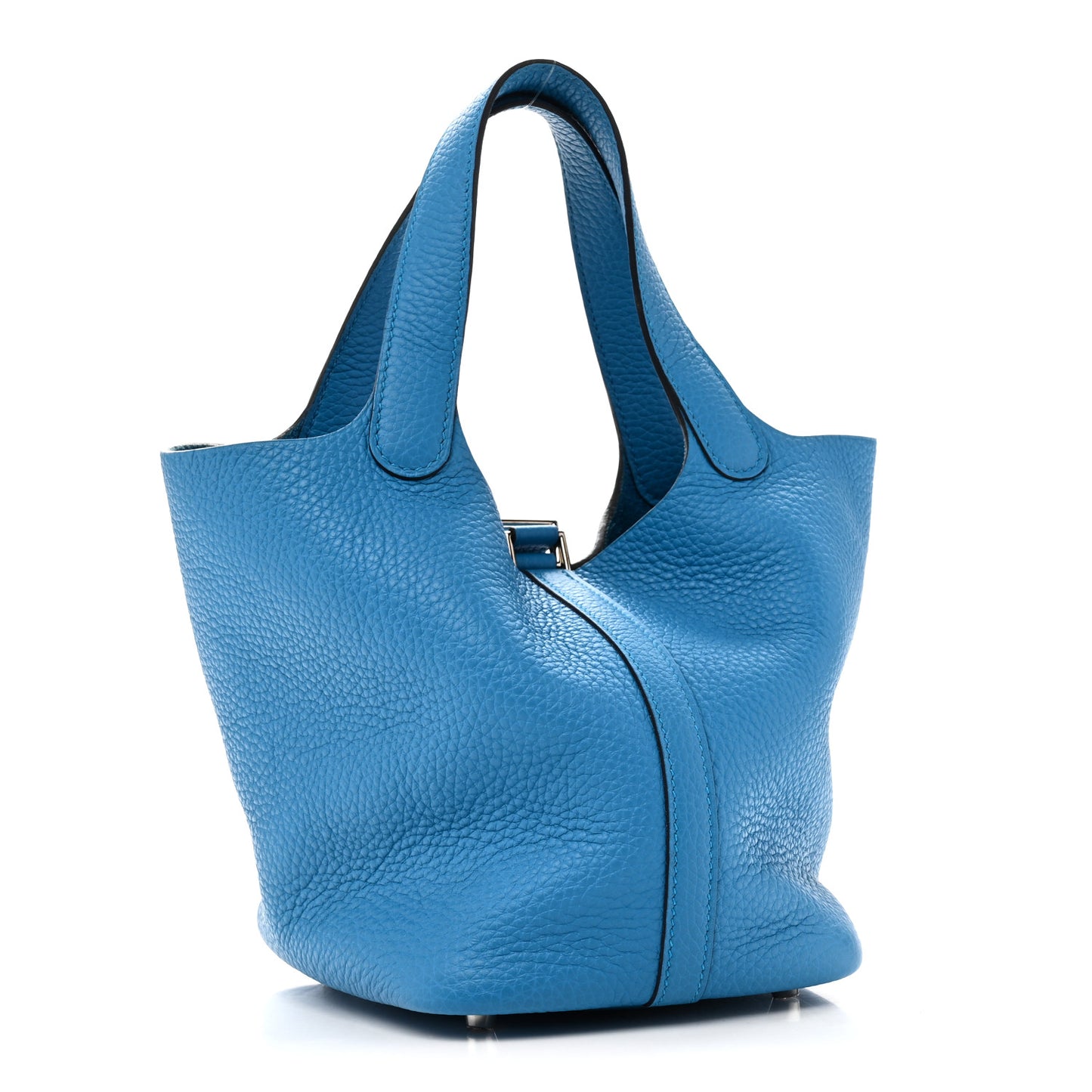 Taurillon Clemence Picotin Lock 18 PM  Bleu Frida
