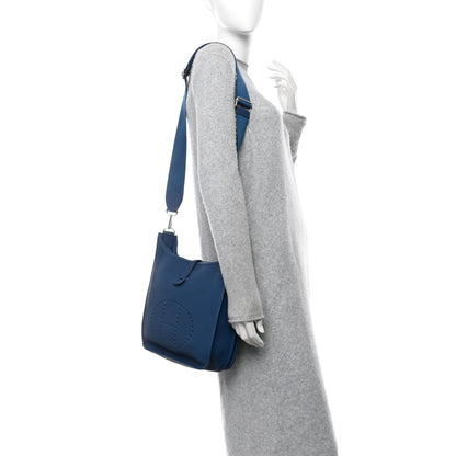 Hermes Taurillon Clemence Evelyne III PM Deep Blue 2 of 12