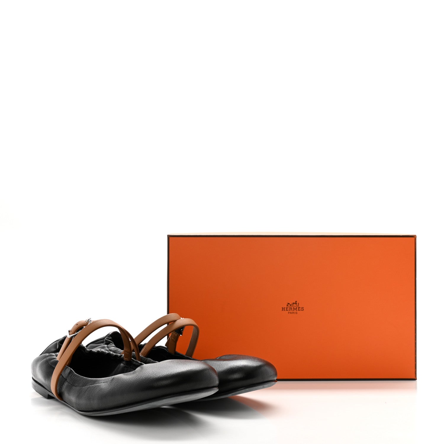 Hermes Nappa Jolly Ballet Flats 39 Black Naturel 9 of 9