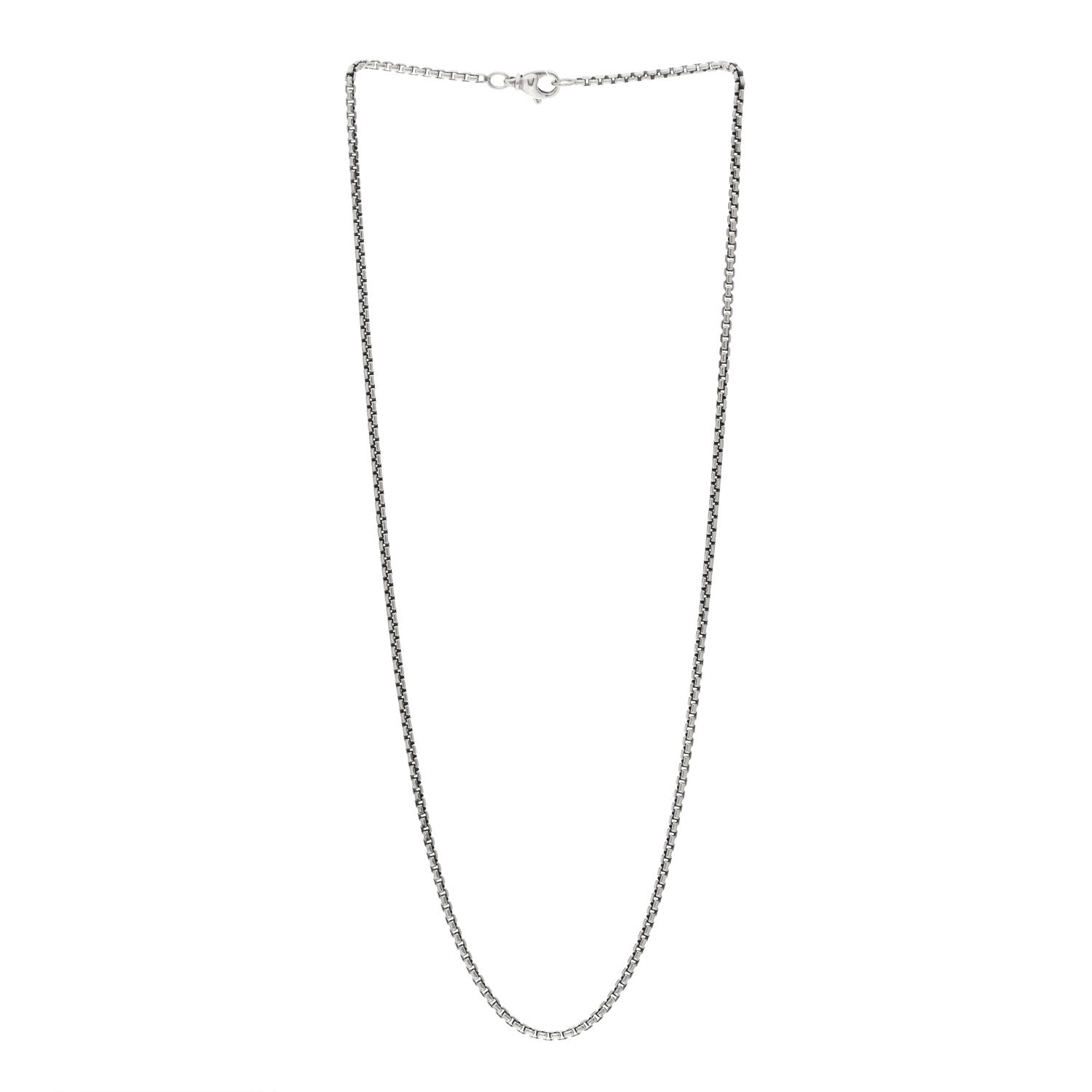 David Yurman Sterling Silver 2.7mm Small Box Chain Necklace 22" 2 of 3