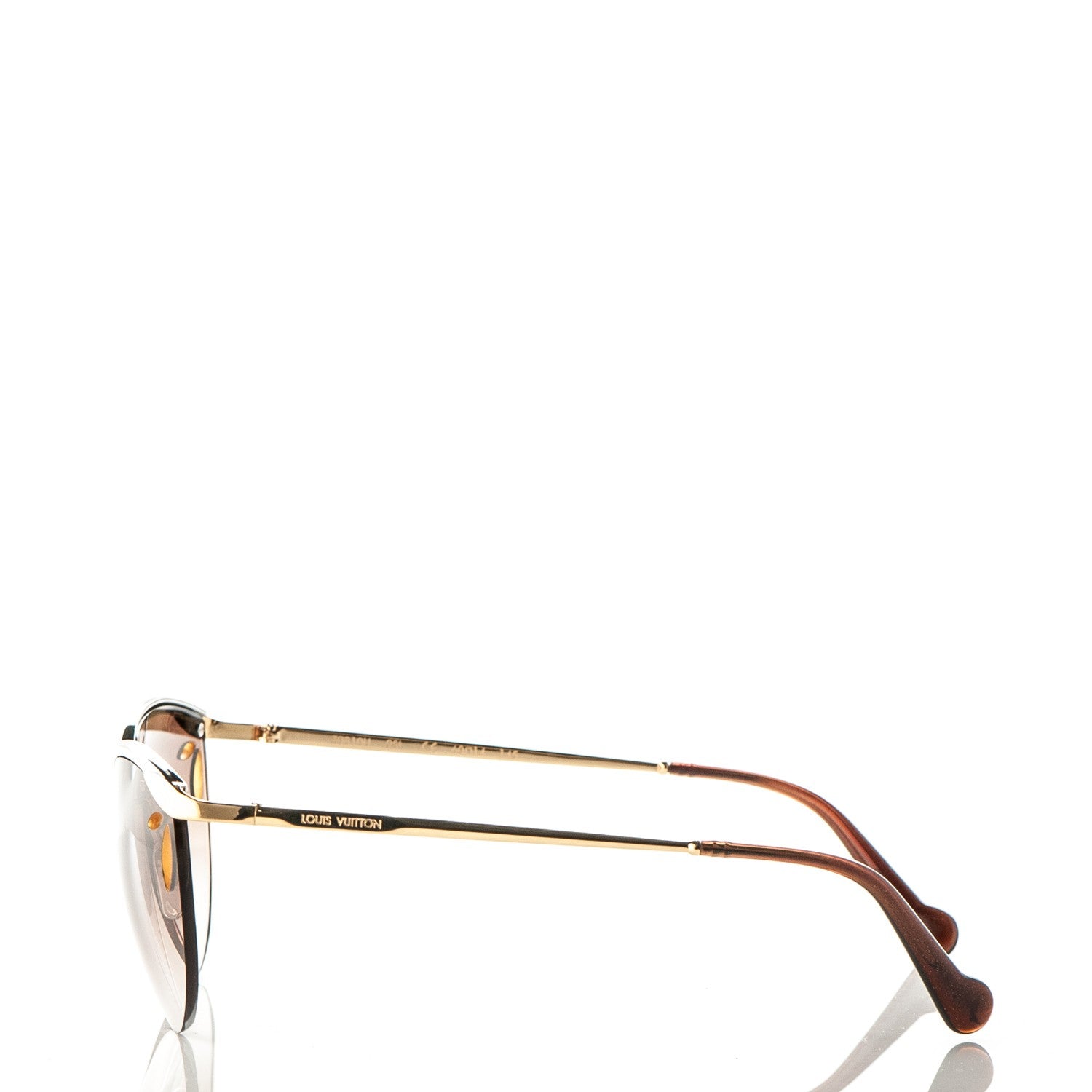 Louis Vuitton Lila Pilot Sunglasses Z0810U Brown Glitter 3 of 6