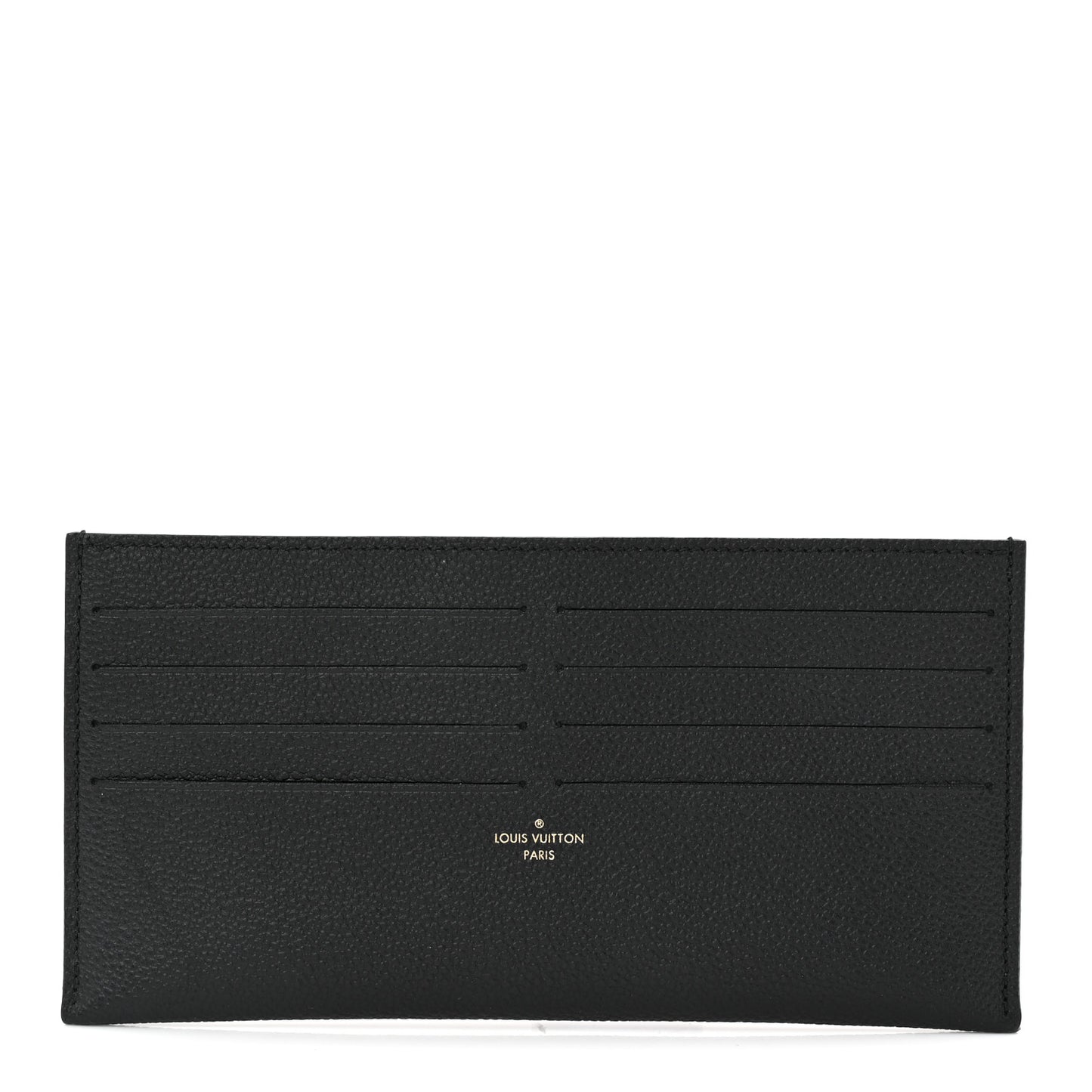 Calfskin Felicie Chain Wallet Card Holder Insert Black