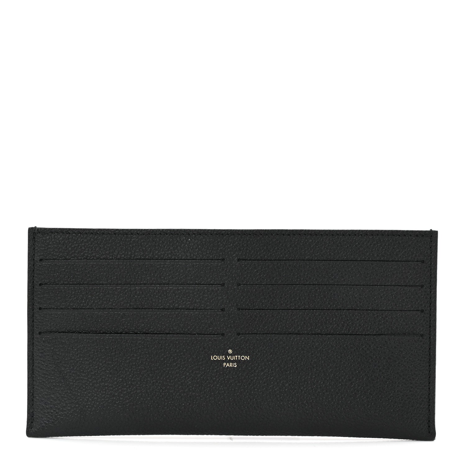 Louis Vuitton Calfskin Felicie Chain Wallet Card Holder Insert Black 1 of 6