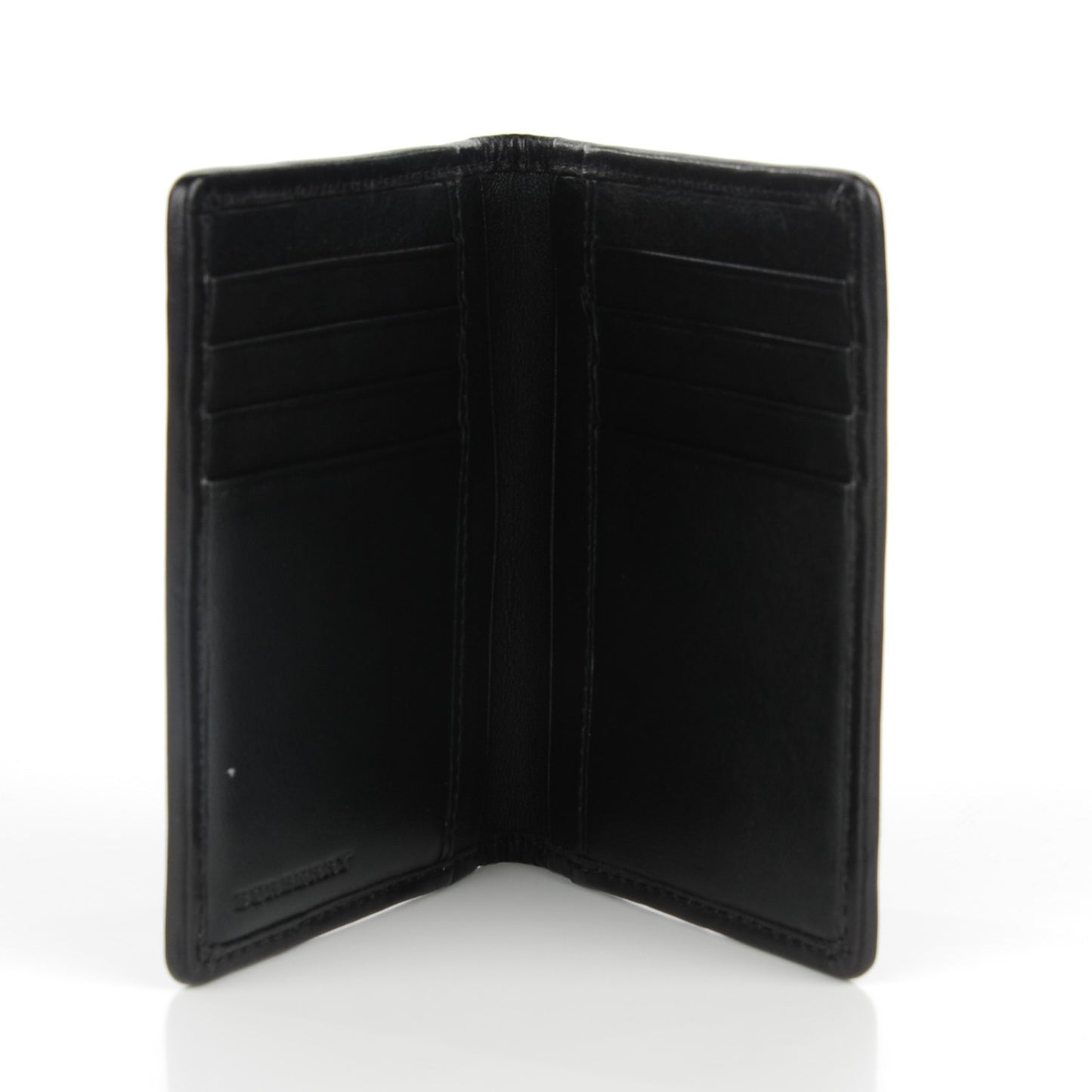 London Check Bi-Fold Mens Wallet Charcoal Black
