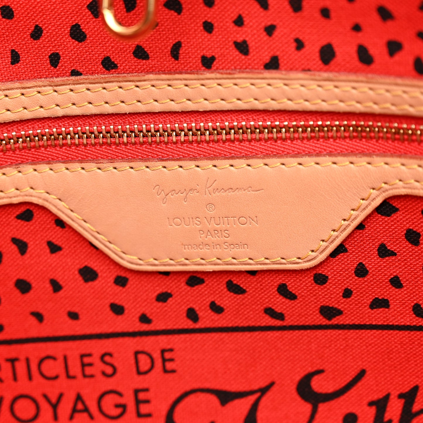 Monogram Kusama Waves Neverfull MM Red