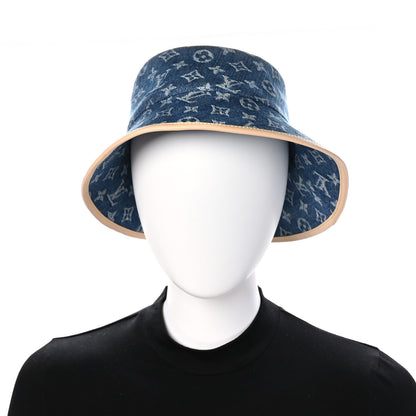 Louis Vuitton Monogram Denim Jacquard LV Remix Bucket Hat Blue 2 of 10
