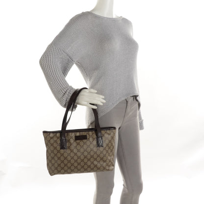 Gucci GG Supreme Monogram Small Tote Dark Brown 2 of 7