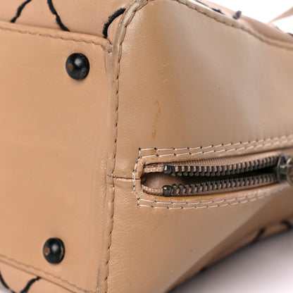 Chanel Calfskin Wild Stitch Vertical Top Handle Bag Beige 22 of 36