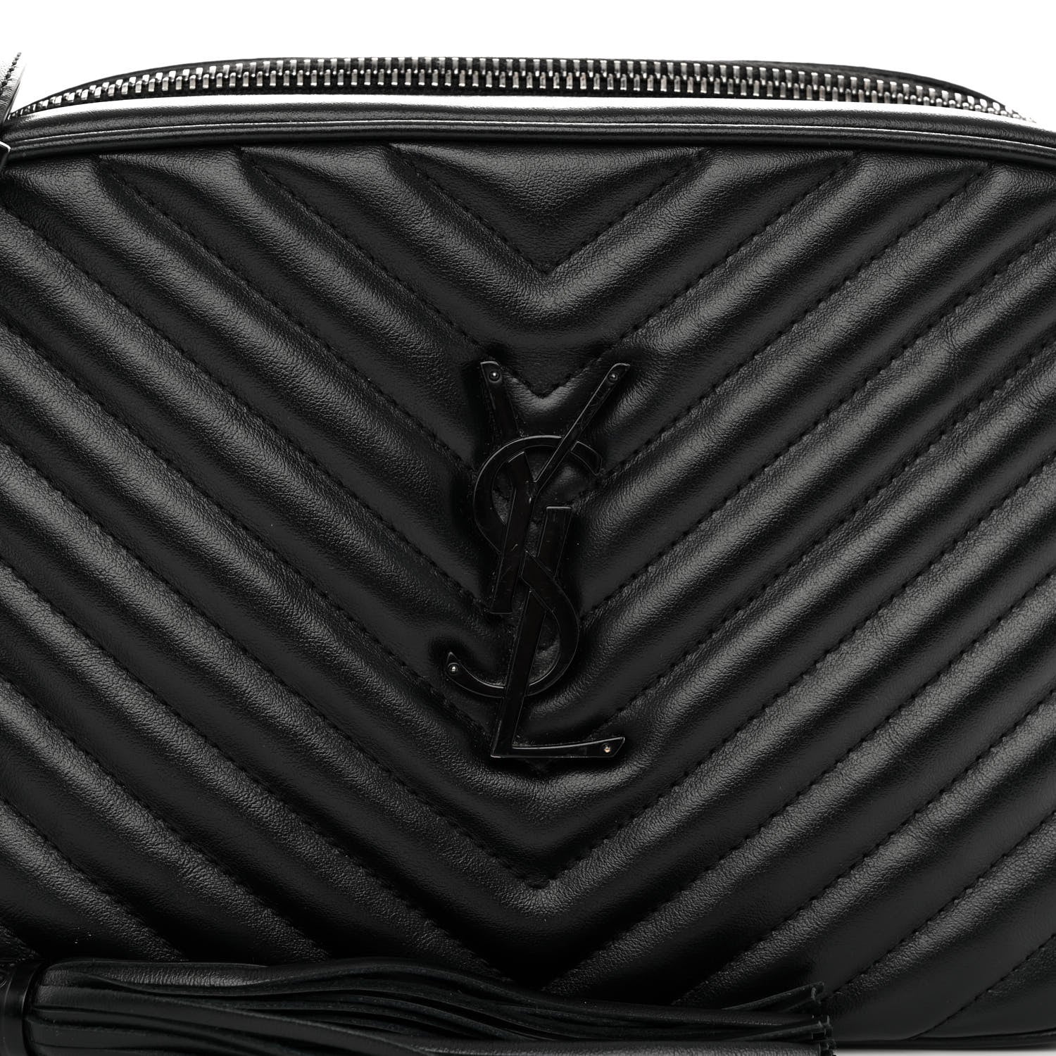 Saint Laurent Calfskin Matelasse Monogram Lou Camera Bag Black 8 of 10