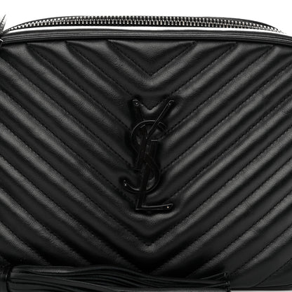 Saint Laurent Calfskin Matelasse Monogram Lou Camera Bag Black 8 of 10
