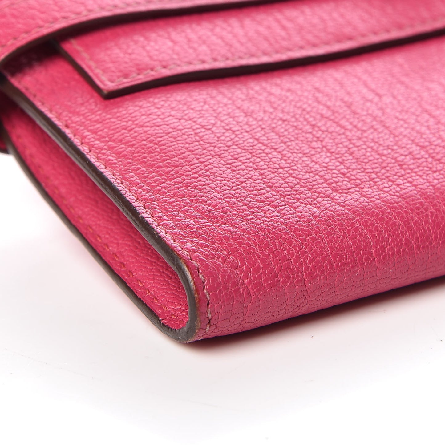 Chevre Mysore Kelly Longue Wallet Rose Shocking