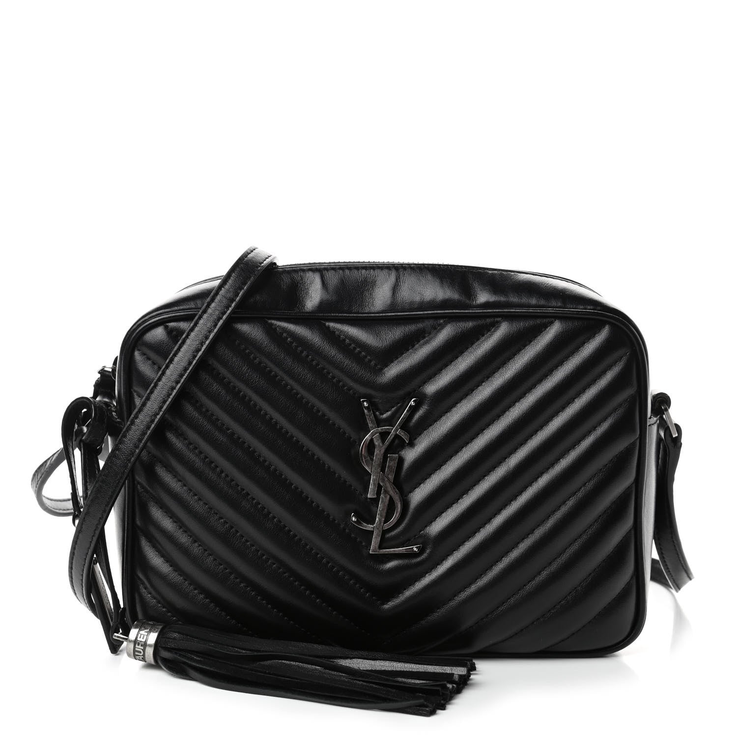 Saint Laurent Calfskin Matelasse Monogram Lou Camera Bag Black 1 of 4