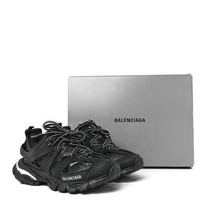 Balenciaga Mesh Nubuck Effect Fabric LED Womens Track Sneakers 38 Black 9 of 9