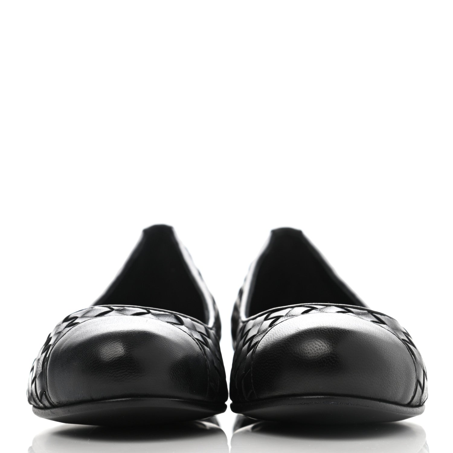 Bottega Veneta Nappa Intrecciato Flats 36.5 Black 2 of 7