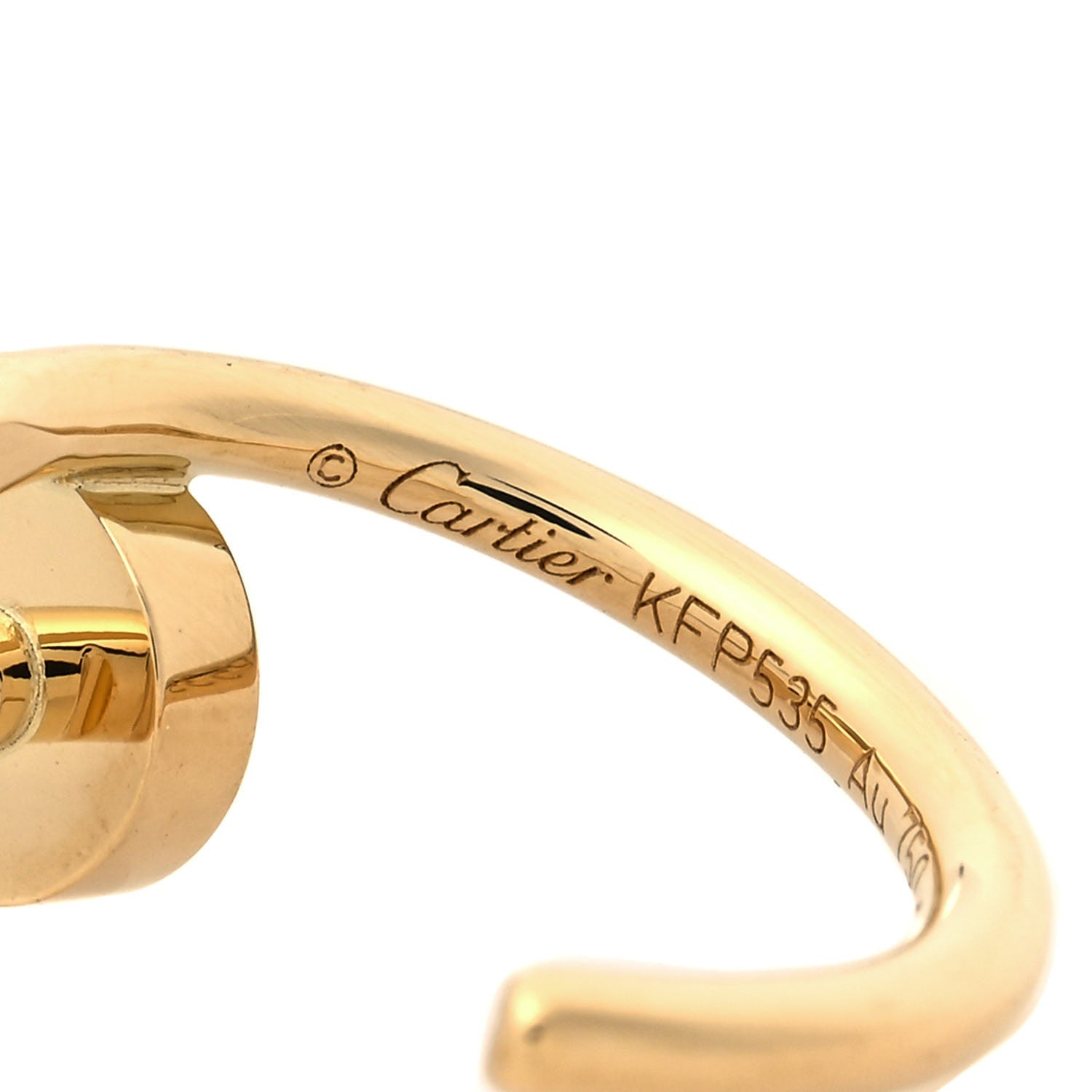 Cartier 18K Yellow Gold Juste Un Clou Hoop Earrings 2 of 5