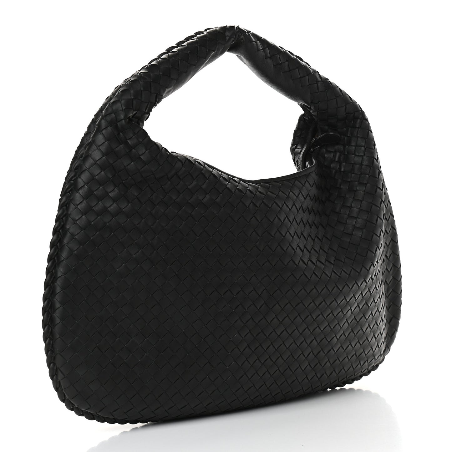 Nappa Intrecciato Large Veneta Hobo Black
