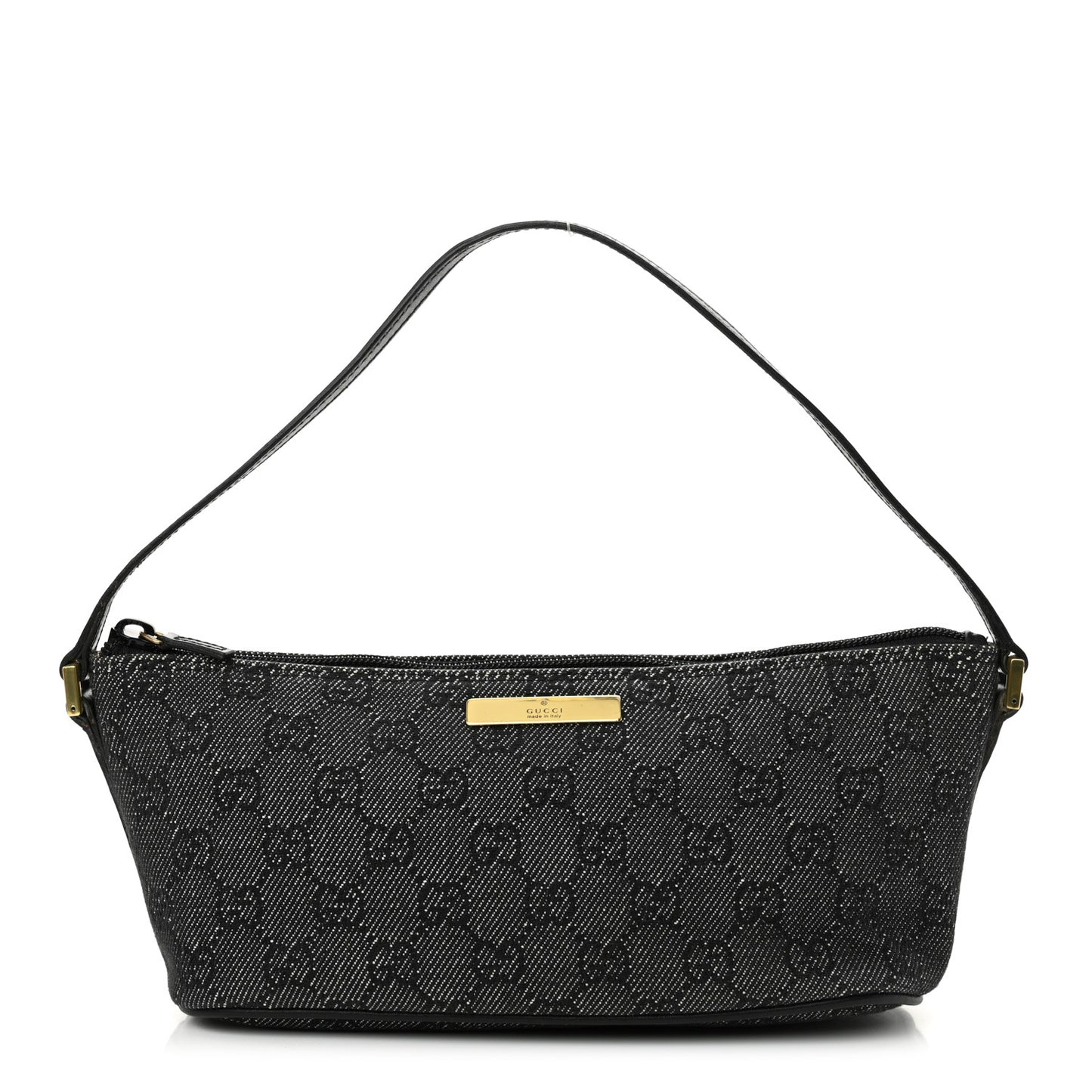 Denim Monogram Boat Pochette Black