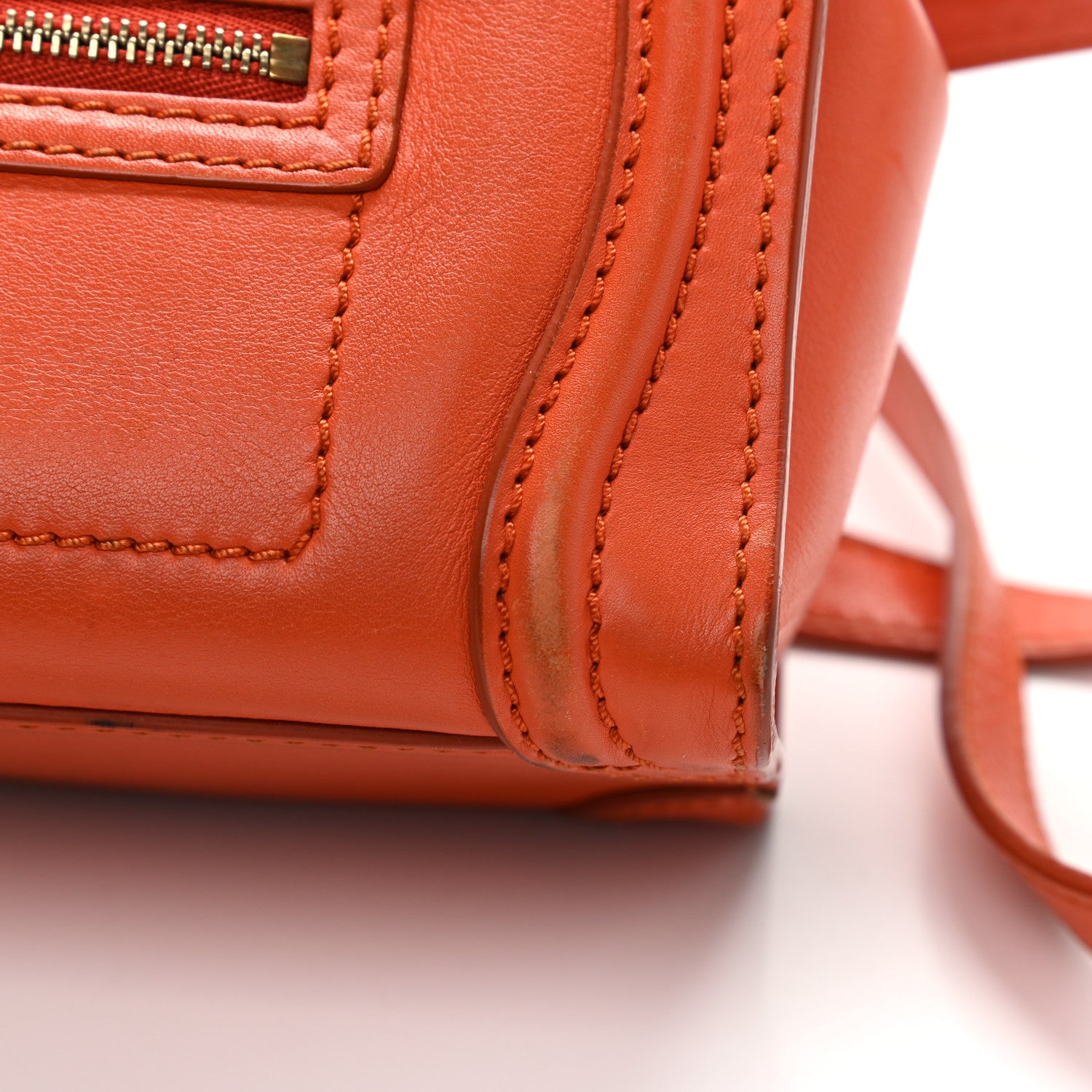 Celine Smooth Calfskin Nano Luggage Orange 14 of 22