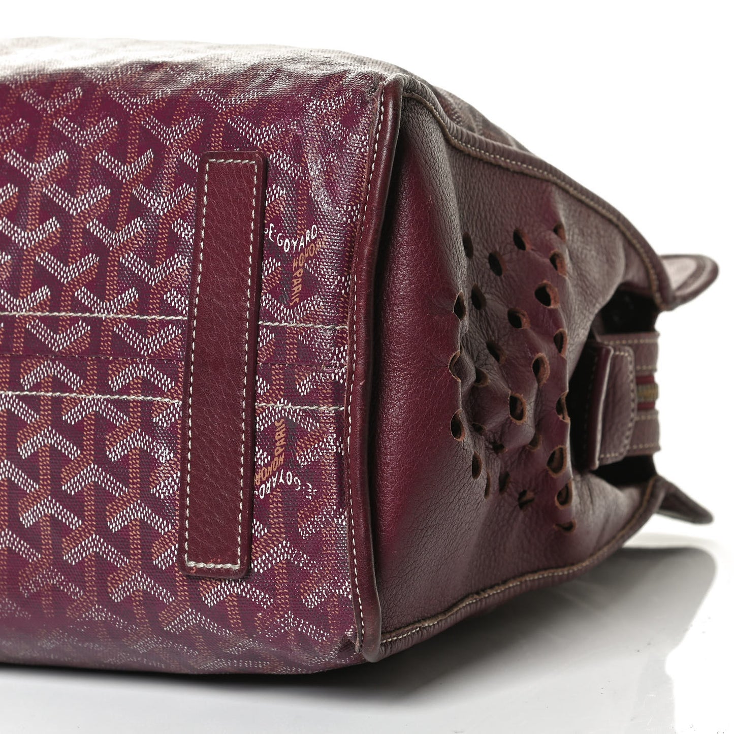 Goyardine Sac Hardy Pet Carrier PM Burgundy