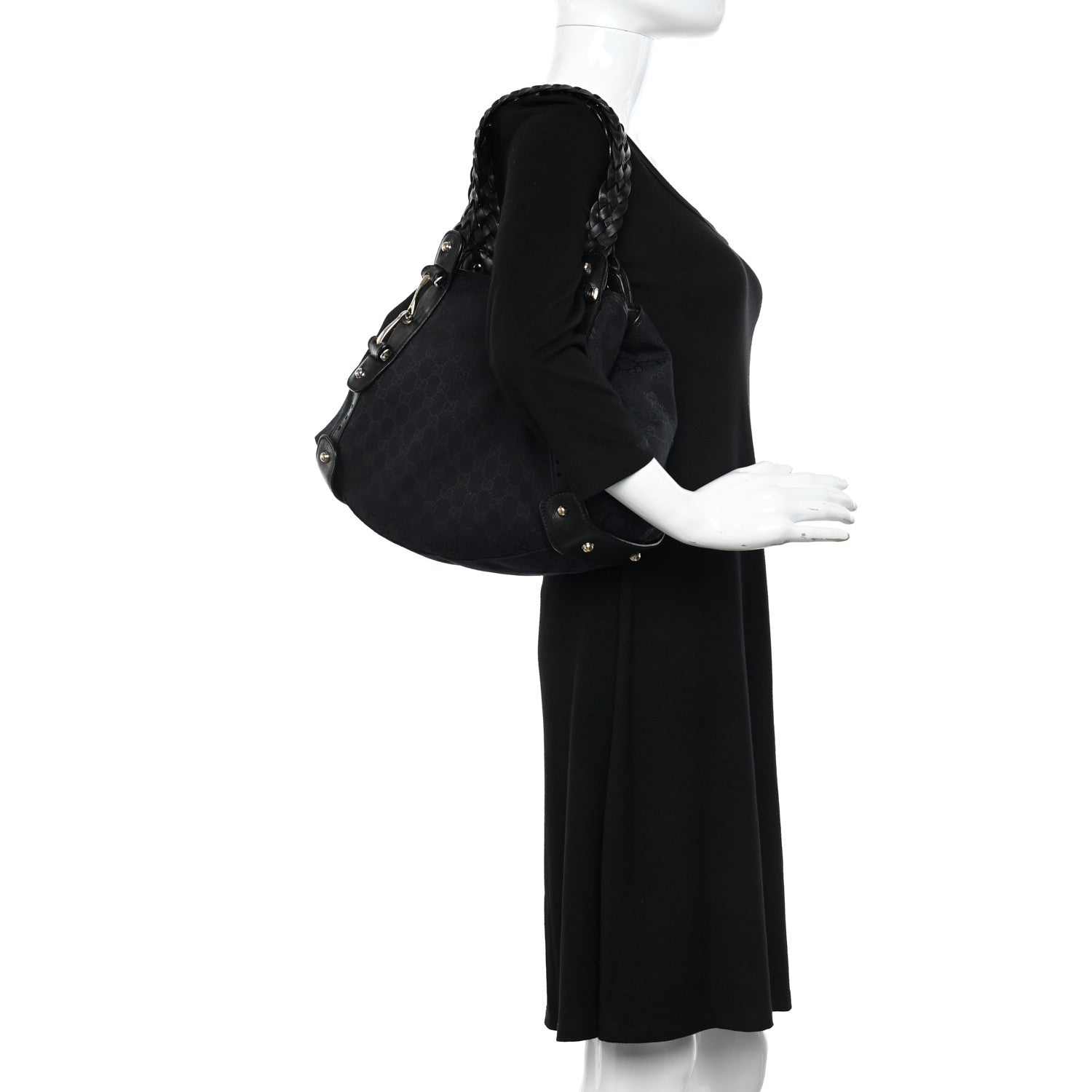 Gucci Monogram Small Pelham Shoulder Bag Black 2 of 13