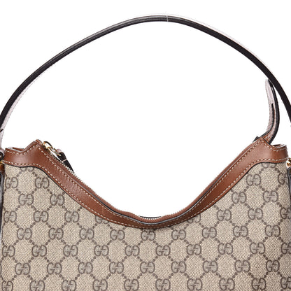 Gucci GG Supreme Monogram Linea A Hobo Brown 13 of 18