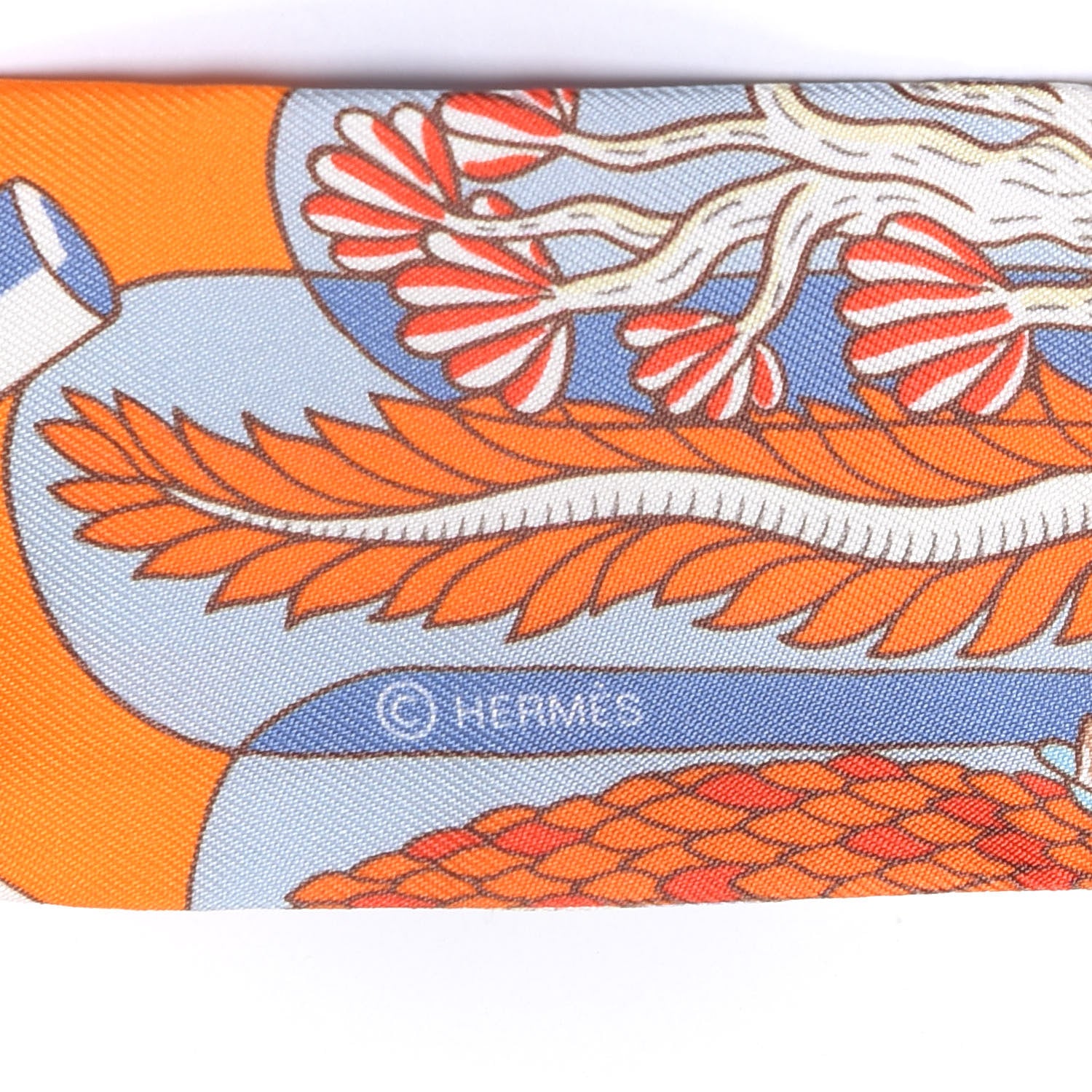 Hermes Silk Exposition Universelle Twilly Orange Ciel Brique 4 of 4