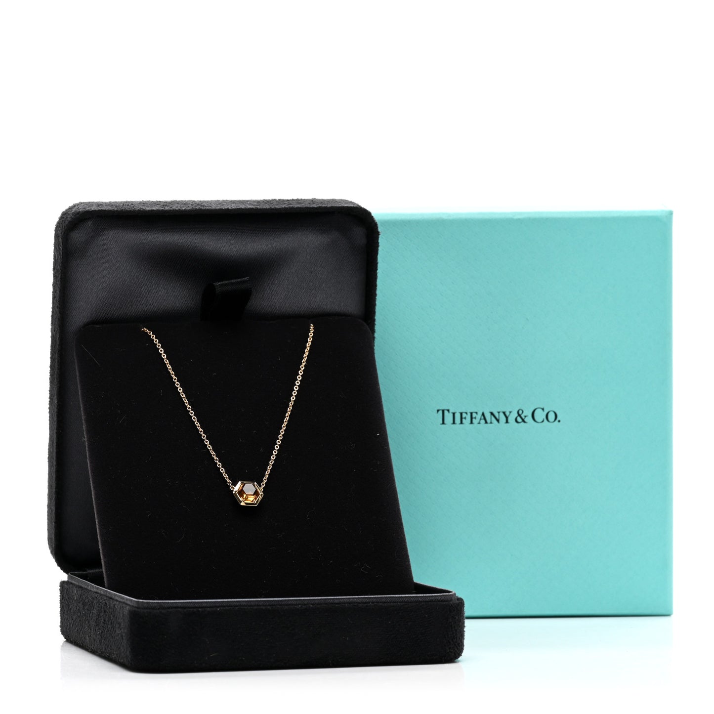 18K Yellow Gold Citrine Paloma's Studio Hexagon Pendant Necklace