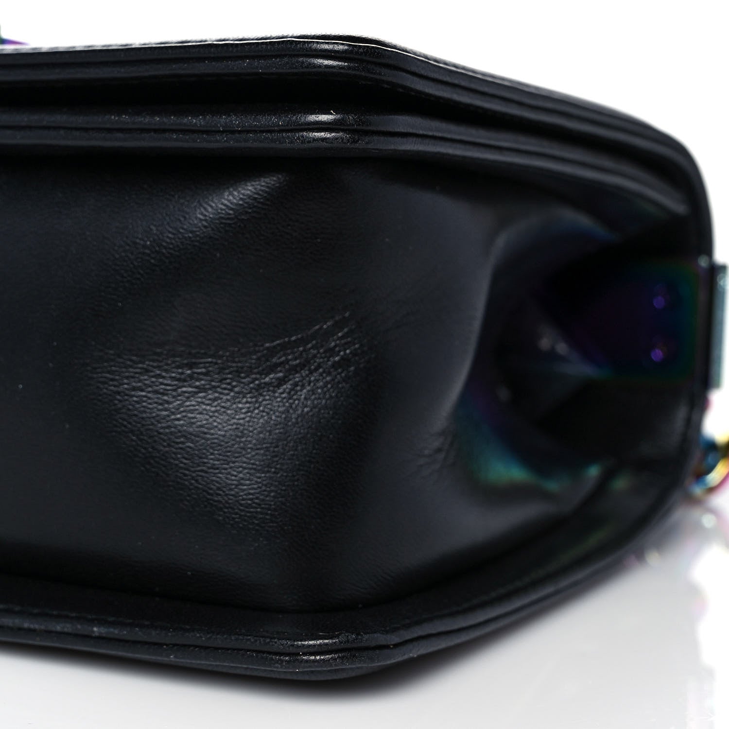 Chanel Lambskin LED Iridescent Metal Small Boy Flap Black Multicolor 9 of 13