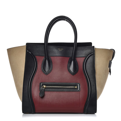 Celine Smooth Calfskin Suede Mini Tri-Color Luggage Rust 1 of 12
