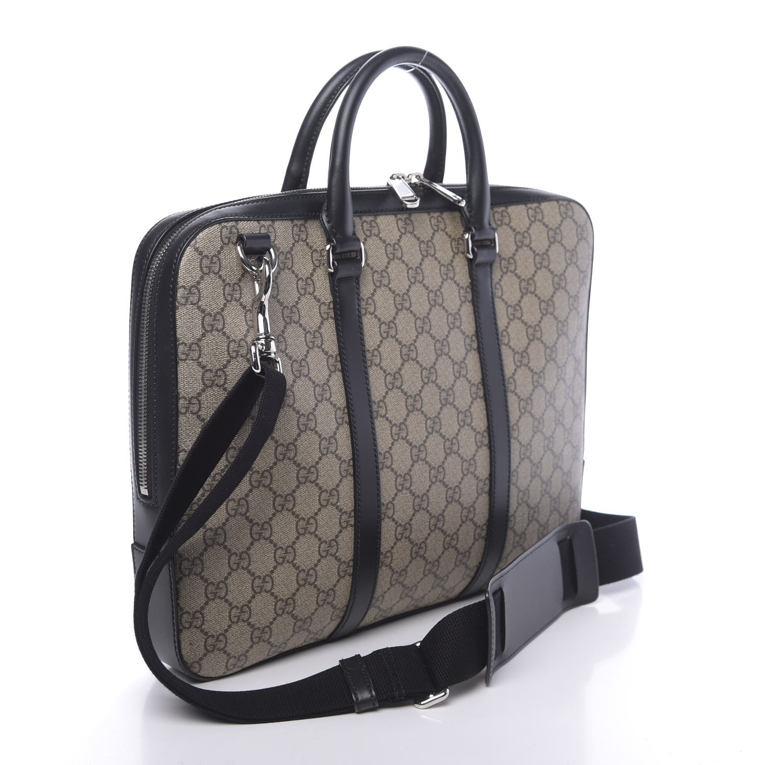 Gucci GG Supreme Monogram Briefcase Black 3 of 11