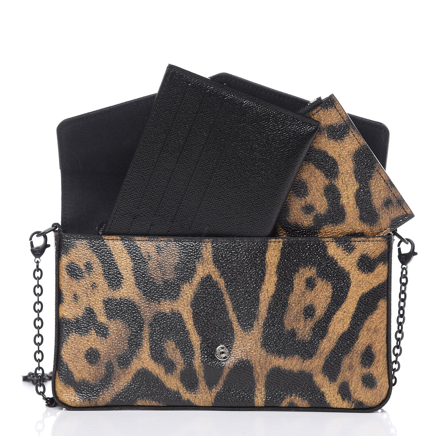 Louis Vuitton Monogram Animal Print Pochette Felicie Chain Wallet 7 of 9