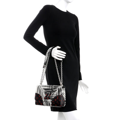 Louis Vuitton Monogram Infrarouge Palm Twist Shoulder Bag MM Black White 3 of 8