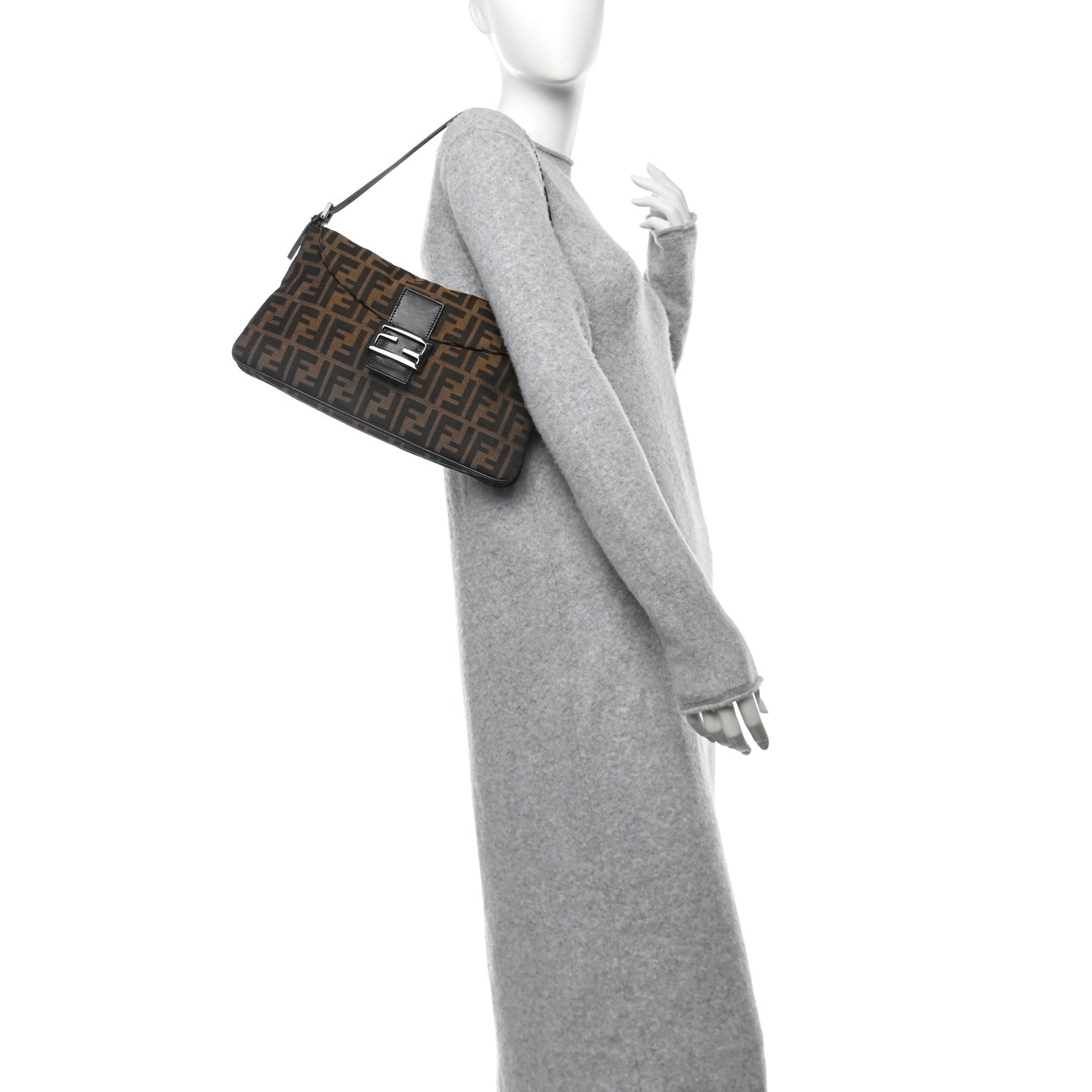 Fendi Zucca Baguette Brown 2 of 9