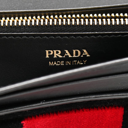 Prada Velluto Ricamo Cahir Chain Wallet Black 5 of 11