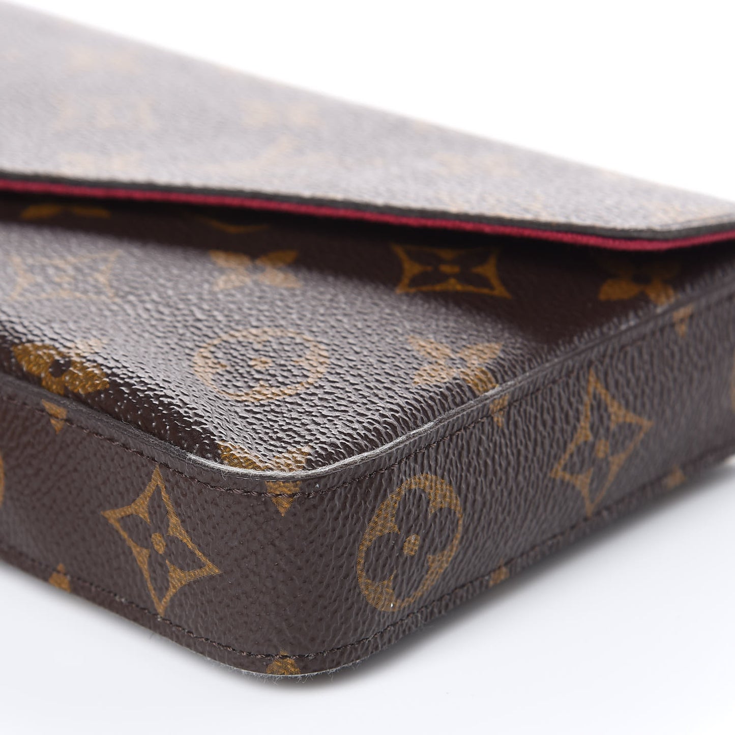 Monogram Pochette Felicie Chain Wallet Fuchsia