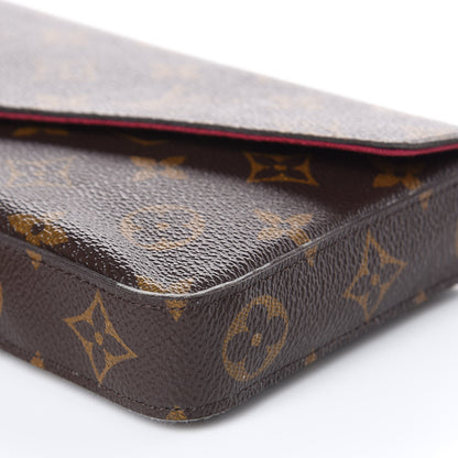 Louis Vuitton Monogram Pochette Felicie Chain Wallet Fuchsia 11 of 13