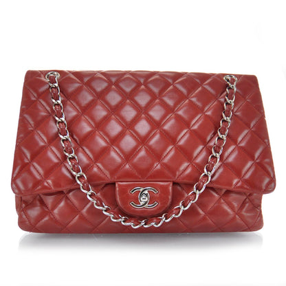 Chanel Lambskin Jumbo Single Flap Red 1 of 9