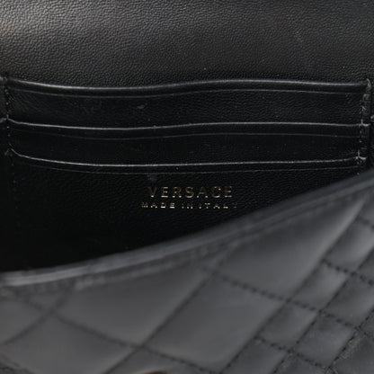 Versace Nappa Barocco Quilted Vanitas Crossbody Black 6 of 8