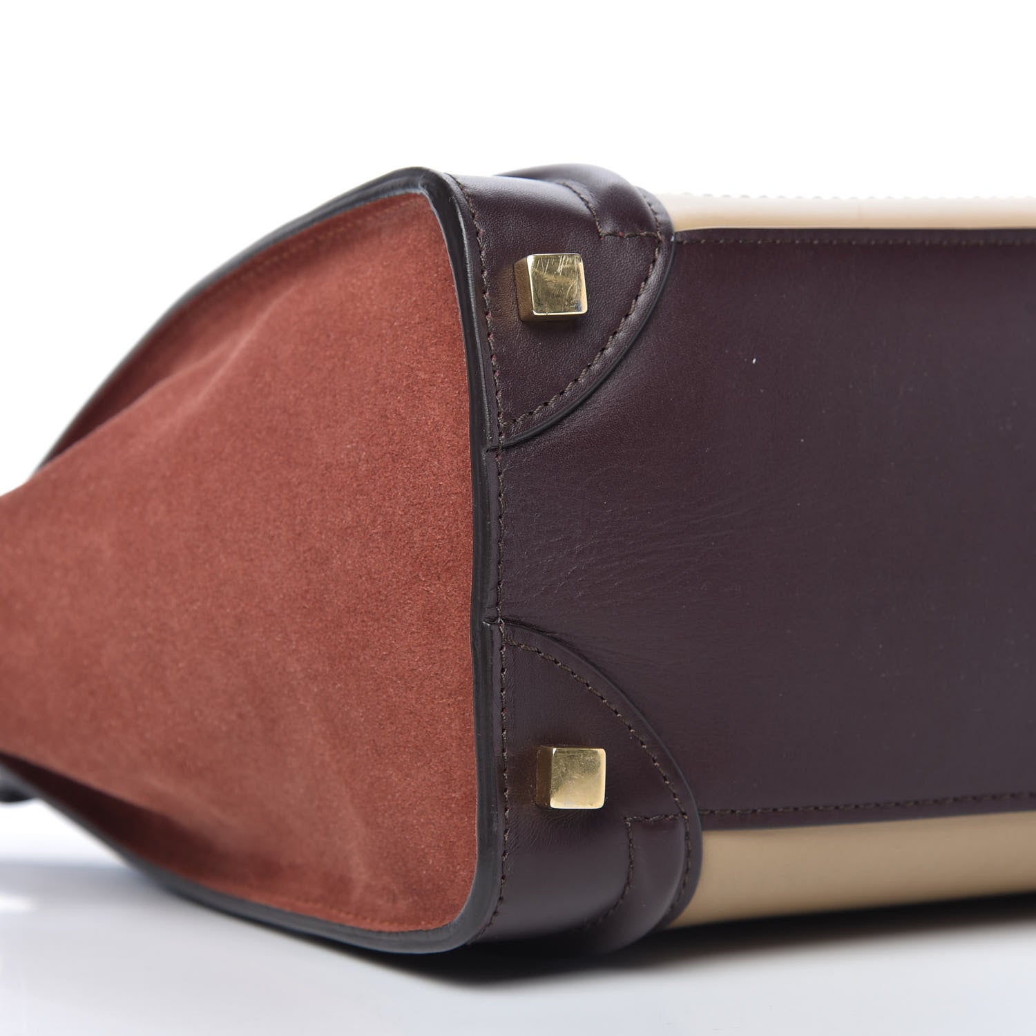 Celine Smooth Calfskin Suede Micro Tri-Color Luggage Beige 6 of 9