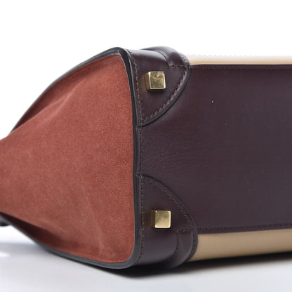 Celine Smooth Calfskin Suede Micro Tri-Color Luggage Beige 6 of 9