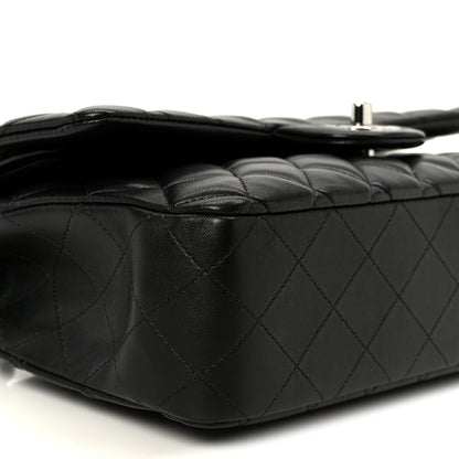 Chanel Lambskin Quilted Medium Double Flap Black 10 of 12