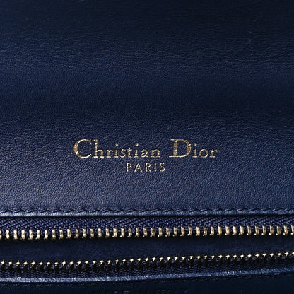 Christian Dior Lambskin Studded Medium Diorama Flap Bag Navy Blue 7 of 12