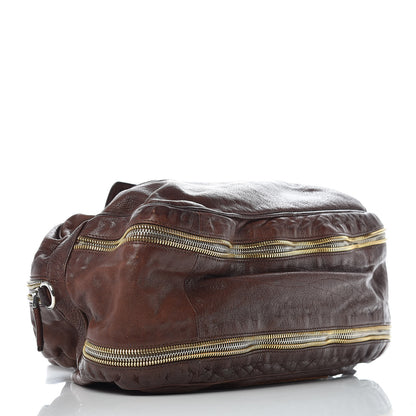 Prada Cervo Antik Bowler Tote Brown 4 of 10