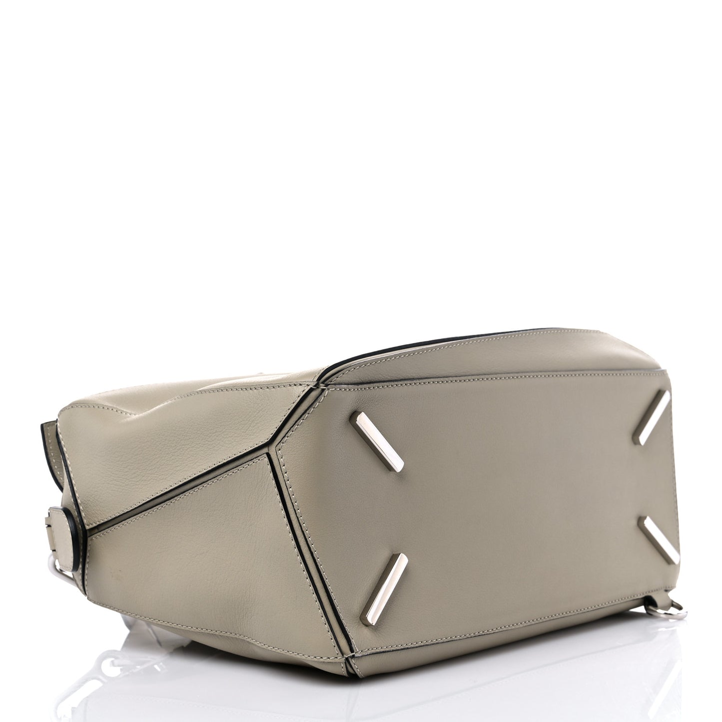 Calfskin Medium Puzzle Bag Light Oat